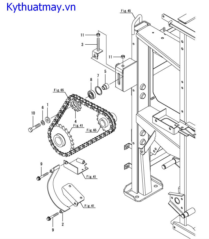 Xích truyền động cắt